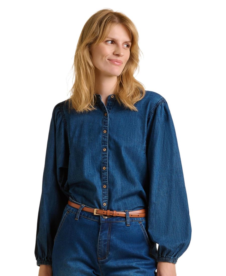 Женская джинсовая рубашка Auri с длинными рукавами и круглым вырезом Brakeburn, Blue
Женская джинсовая рубашка Auri с длинными рукавами и круглым вырезом Brakeburn, Blue