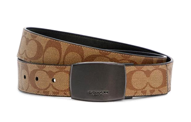 Кожаный ремень из ПВХ мужской хаки ширина 3,5 см COACH
Кожаный ремень из ПВХ мужской хаки ширина 3,5 см COACH