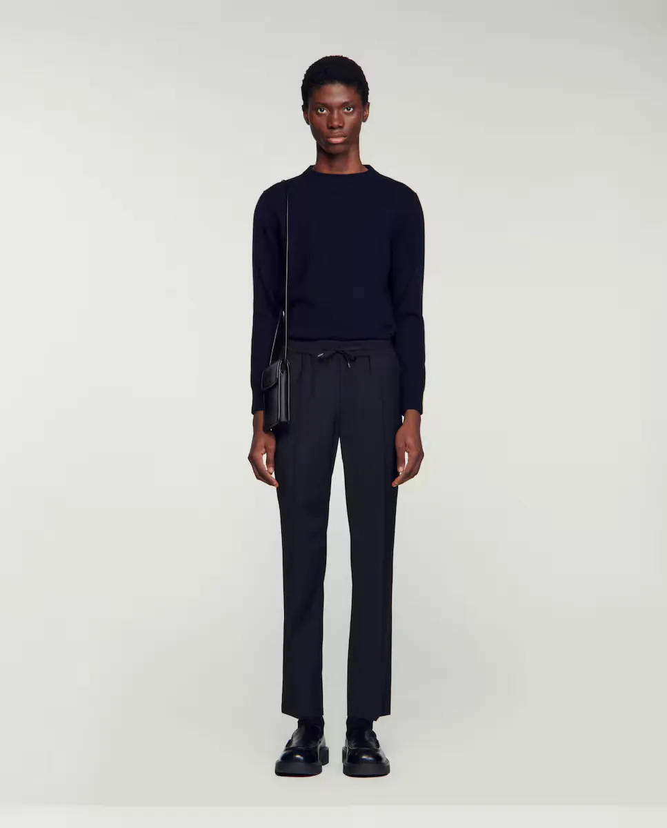 Прямые мужские брюки стрейч Sandro, черный
Прямые мужские брюки стрейч Sandro, черный