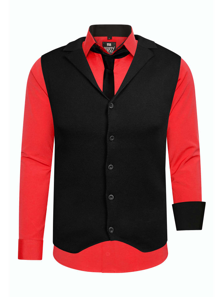 Рубашка с жилетом и галстуком, комплект из 3 предметов, красный Rusty Neal
Рубашка с жилетом и галстуком, комплект из 3 предметов, красный Rusty Neal