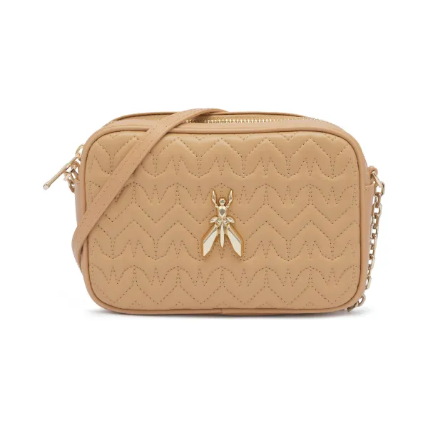 Кожаная сумка-мессенджер Patrizia Pepe, коричневый 
Кожаная сумка-мессенджер Patrizia Pepe, коричневый