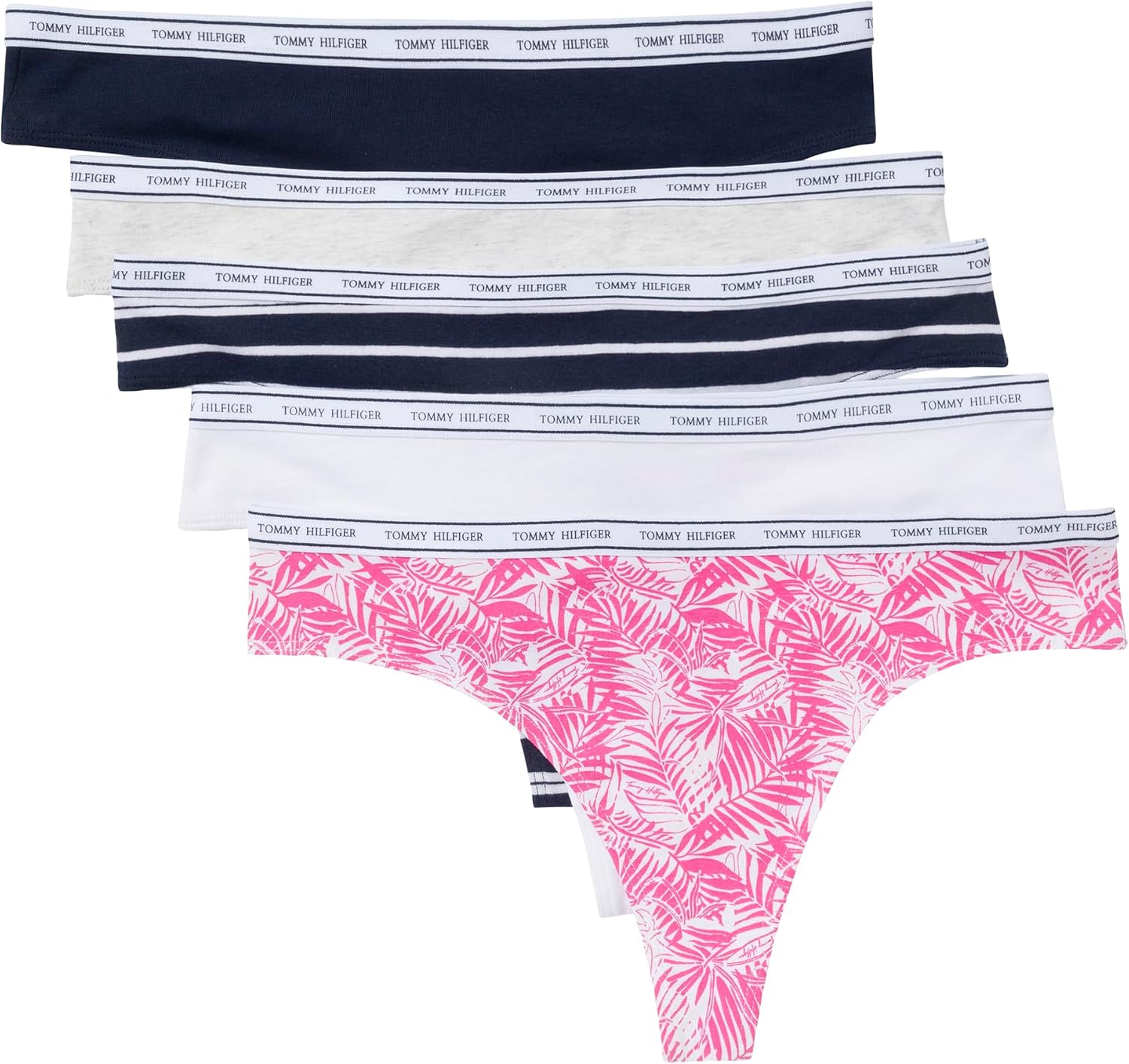 Женские классические хлопковые стринги Tommy Hilfiger с логотипом, 5 шт., Mini Palm Leaves/Bright White/Heather Grey/Sky Capintain/Sky Captain Stripe
Женские классические хлопковые стринги Tommy Hilfiger с логотипом, 5 шт., Mini Palm Leaves/Bright White/Heather Grey/Sky Capintain/Sky Captain Stripe