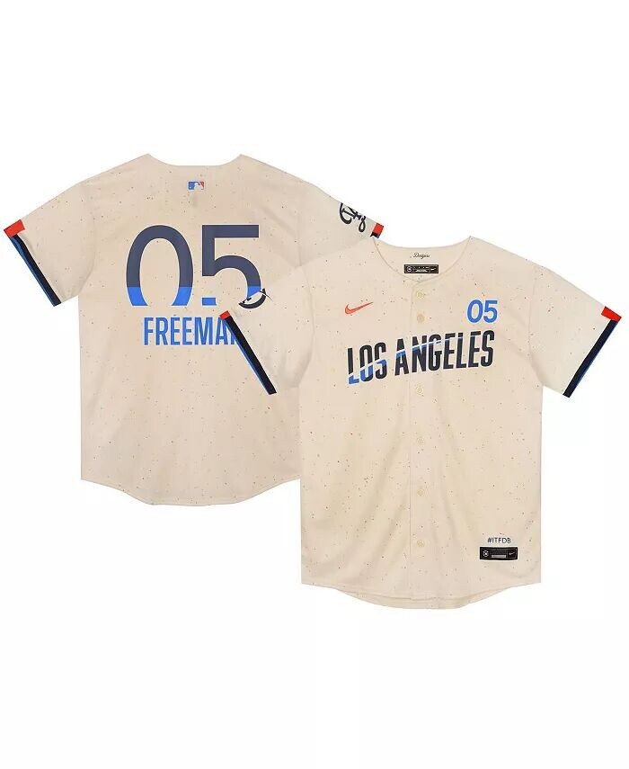 Джерси игрока дошкольной группы Freddie Freeman Cream Los Angeles Dodgers 2024 City Connect Limited Nike, бежевый
Джерси игрока дошкольной группы Freddie Freeman Cream Los Angeles Dodgers 2024 City Connect Limited Nike, бежевый