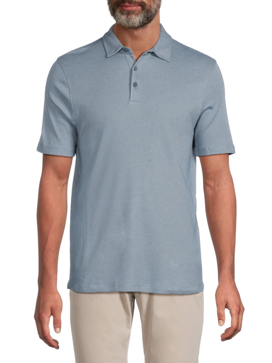 Рубашка-поло из фактурной хлопковой смеси Kenneth Cole, синий 
Рубашка-поло из фактурной хлопковой смеси Kenneth Cole, синий