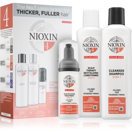 System 4 Hair Set Thicker Fuller Hair - Подарочный набор для тонких окрашенных, значительно редеющих волос Nioxin
System 4 Hair Set Thicker Fuller Hair - Подарочный набор для тонких окрашенных, значительно редеющих волос Nioxin