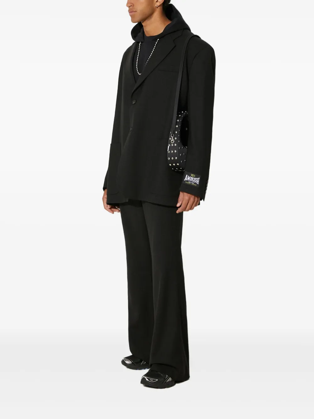 Однобортный пиджак AMBUSH, черный
Однобортный пиджак AMBUSH, черный