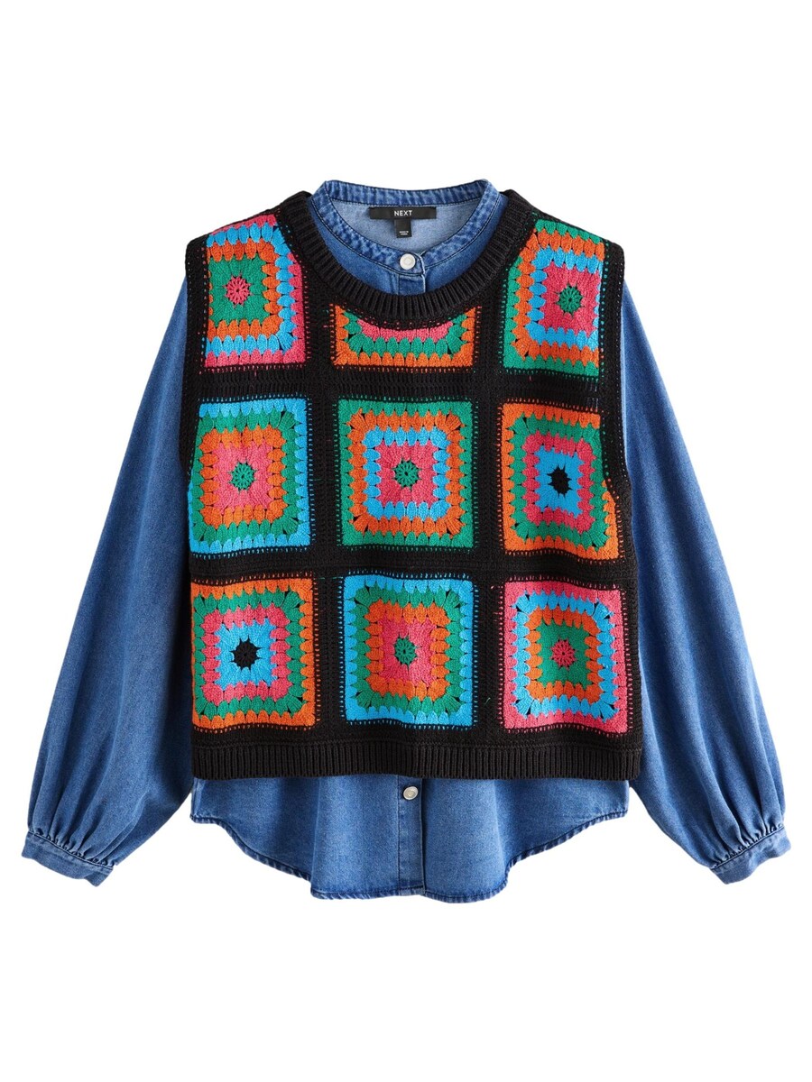 Вязаный жилет Next, цвет Blue denim/Black
Вязаный жилет Next, цвет Blue denim/Black