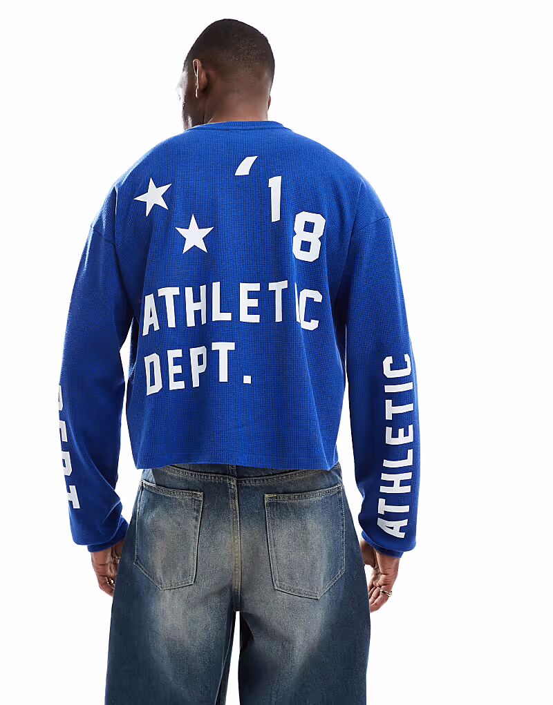 COLLUSION Футболка с длинными рукавами и спортивным принтом синего цвета
COLLUSION Футболка с длинными рукавами и спортивным принтом синего цвета