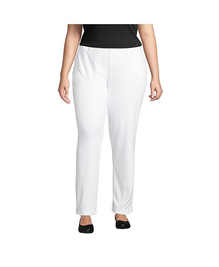 Спортивные трикотажные брюки больших размеров с эластичной резинкой на талии и брюками больших размеров Lands' End, цвет White
Спортивные трикотажные брюки больших размеров с эластичной резинкой на талии и брюками больших размеров Lands' End, цвет White
