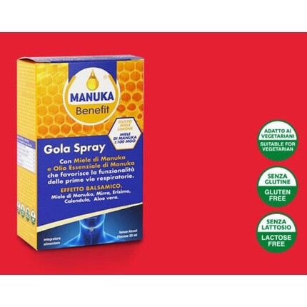 Manuka Benefit Optima Naturals Спрей для горла 20 мл Optima Naturals Srl
Manuka Benefit Optima Naturals Спрей для горла 20 мл Optima Naturals Srl