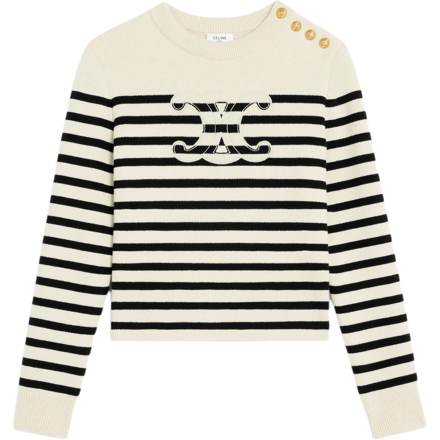 Полосатый свитер Crewneck CELINE, бежевый
Полосатый свитер Crewneck CELINE, бежевый