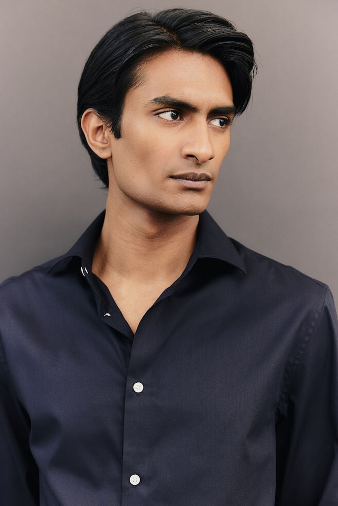 Рубашка приталенного кроя easy iron H&M, синий
Рубашка приталенного кроя easy iron H&M, синий