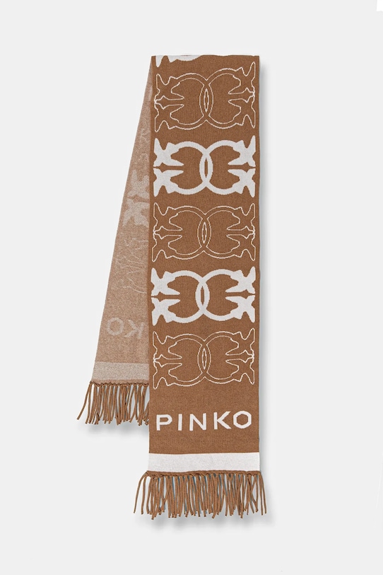 Шарф с шерстью Pinko, коричневый
Шарф с шерстью Pinko, коричневый