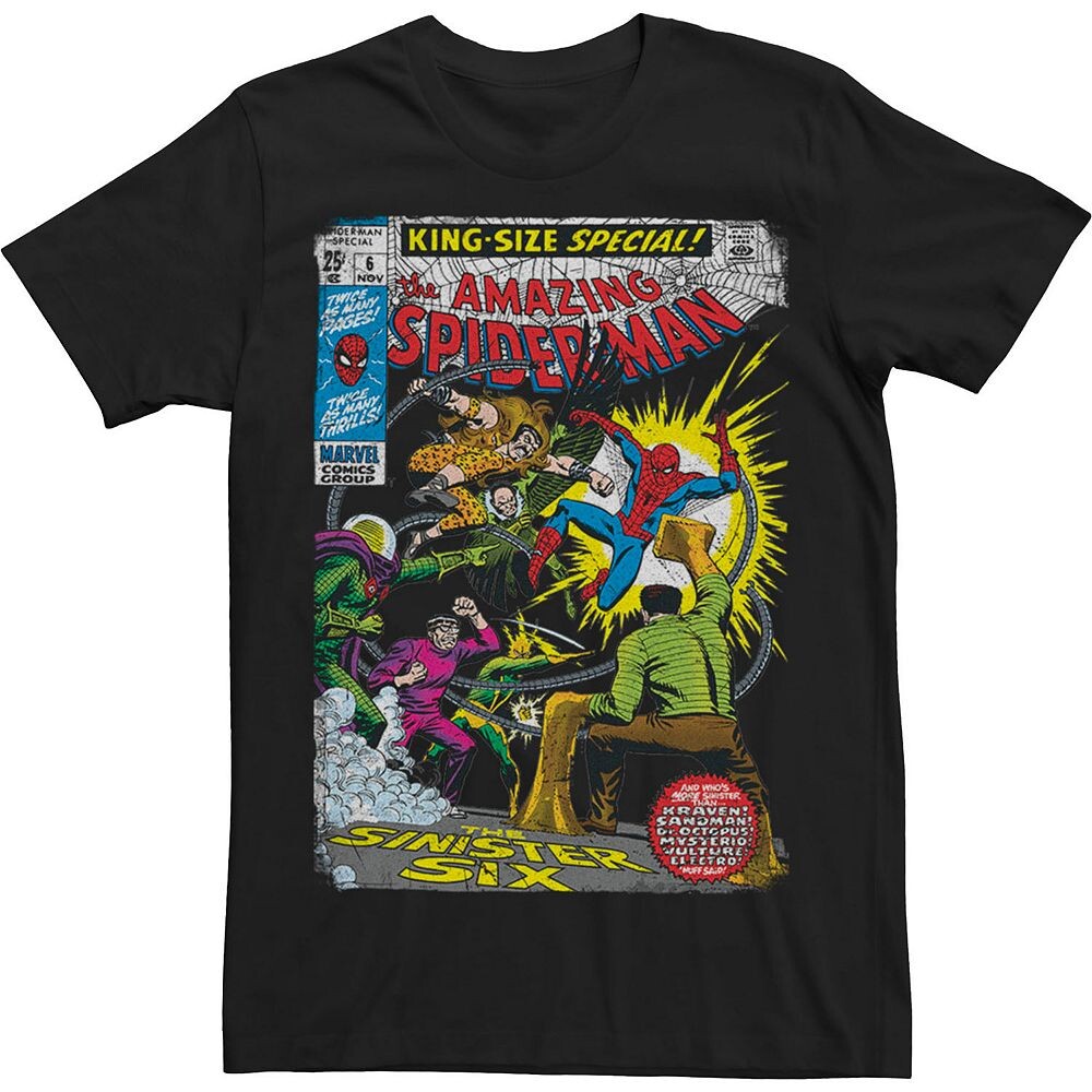 Футболка большого размера с обложкой комиксов Big & Tall Marvel The Amazing Spider-Man Licensed Character, черный
Футболка большого размера с обложкой комиксов Big & Tall Marvel The Amazing Spider-Man Licensed Character, черный