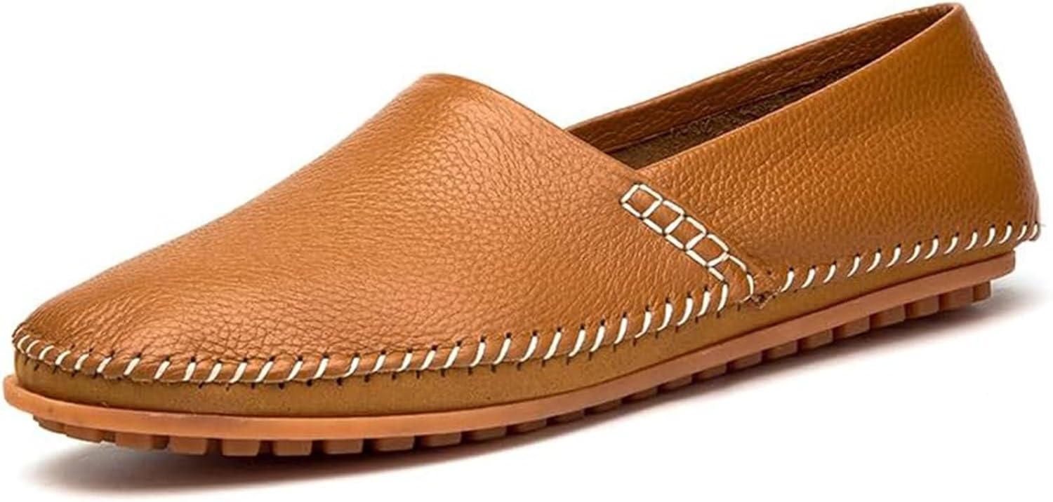 Мужские кожаные лоферы на плоской подошве, легкие повседневные слипоны для прогулок и вождения Xinduoyu, коричневый
Мужские кожаные лоферы на плоской подошве, легкие повседневные слипоны для прогулок и вождения Xinduoyu, коричневый