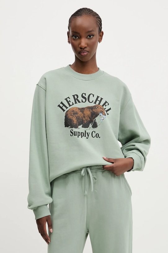 Хлопковая толстовка Herschel, зеленый
Хлопковая толстовка Herschel, зеленый