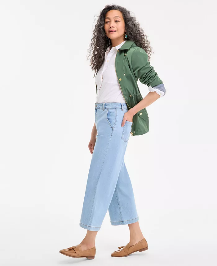 Женские укороченные джинсы с высокой посадкой и широкими штанинами Style & Co, синий
Женские укороченные джинсы с высокой посадкой и широкими штанинами Style & Co, синий