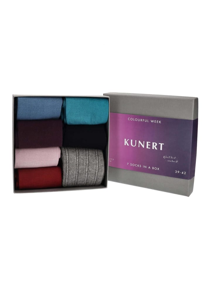 Носки цветные, недельная коробка, комфортный пояс в ассортименте Kunert
Носки цветные, недельная коробка, комфортный пояс в ассортименте Kunert