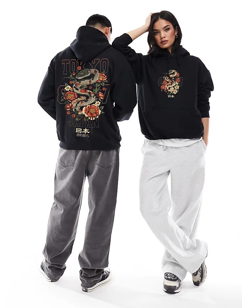 Классическая толстовка с капюшоном Tokyo 1987 с принтом спереди и сзади черного цвета PRNT
Классическая толстовка с капюшоном Tokyo 1987 с принтом спереди и сзади черного цвета PRNT