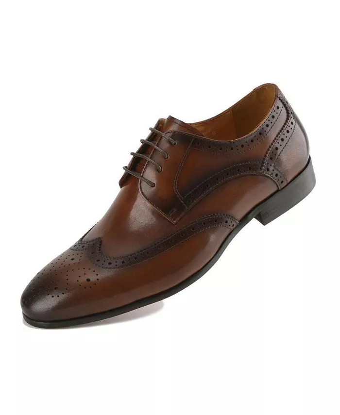 Мужские классические броги с крыльями и медальоном из натуральной кожи ручной работы Gino Vitale, коричневый
Мужские классические броги с крыльями и медальоном из натуральной кожи ручной работы Gino Vitale, коричневый