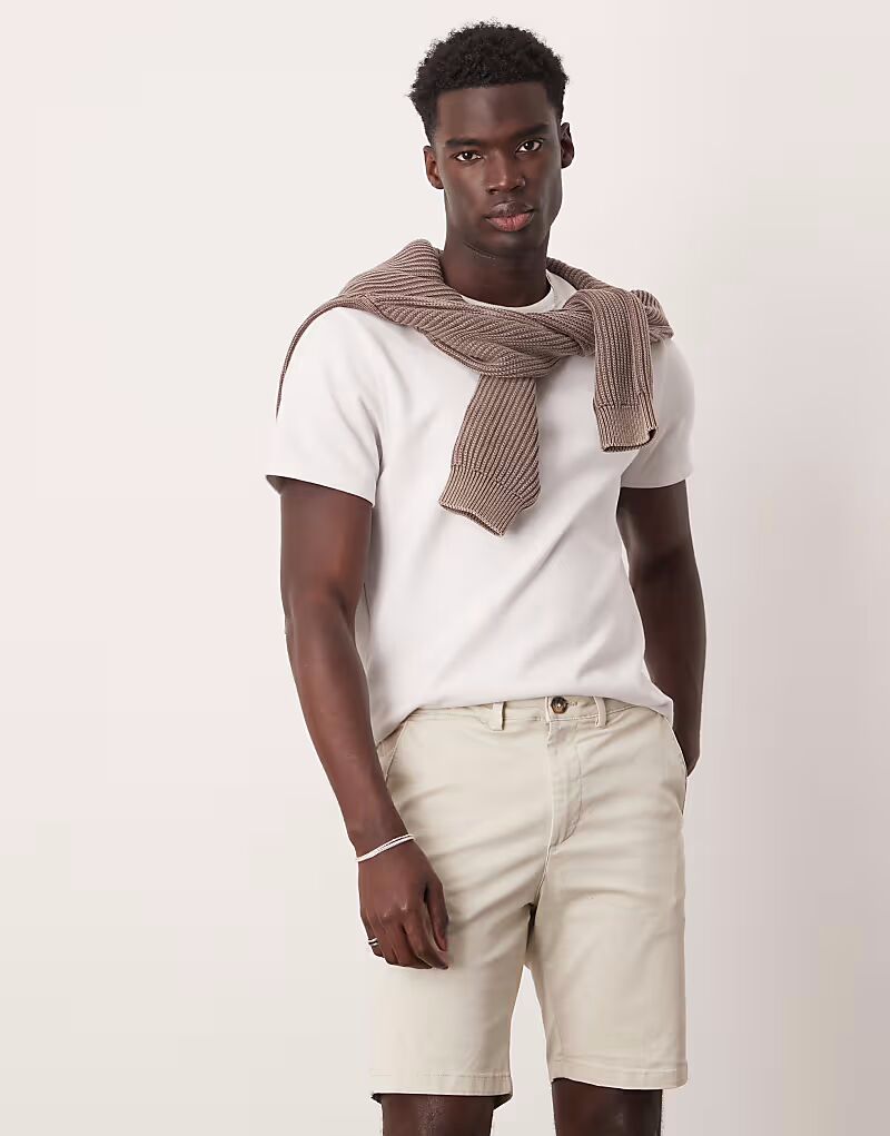 Узкие шорты-чинос Selected Homme кремового цвета
Узкие шорты-чинос Selected Homme кремового цвета