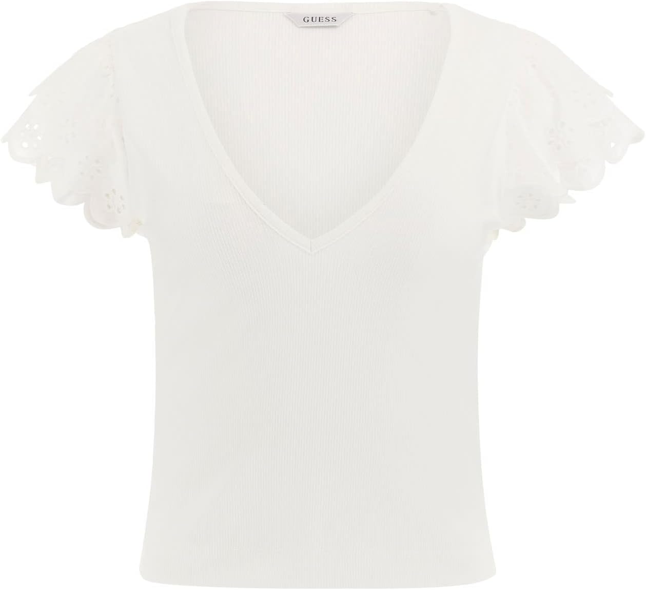 GUESS Женская Экологичная Короткая Футболка Dahlia Sangallo с Ребристой Вязкой, Pure White, Белый, GUESS Женская Экологичная Короткая Футболка Dahlia Sangallo с Ребристой Вязкой, Pure White
GUESS Женская Экологичная Короткая Футболка Dahlia Sangallo с Ребристой Вязкой, Pure White, Белый, GUESS Женская Экологичная Короткая Футболка Dahlia Sangallo с Ребристой Вязкой, Pure White