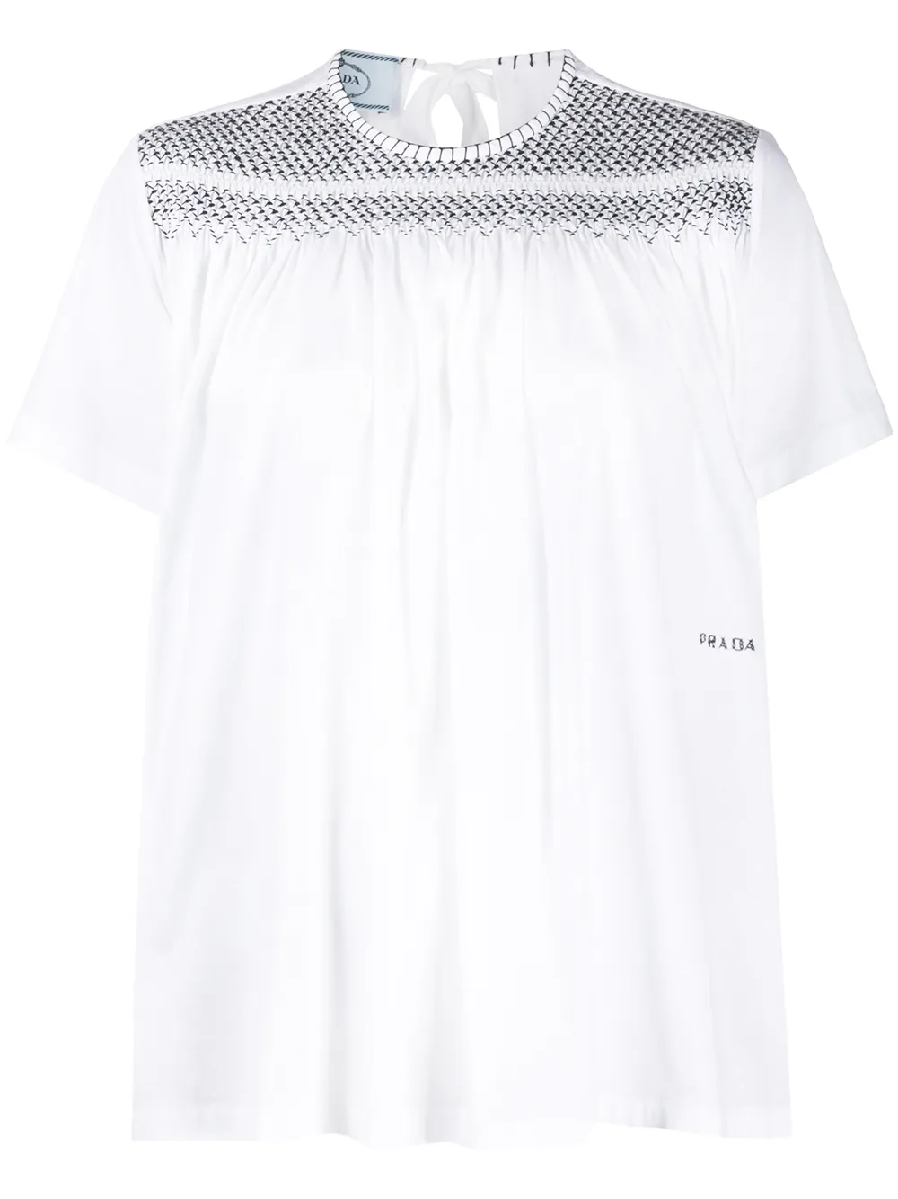 Футболка с контрастной строчкой Prada, белый
Футболка с контрастной строчкой Prada, белый