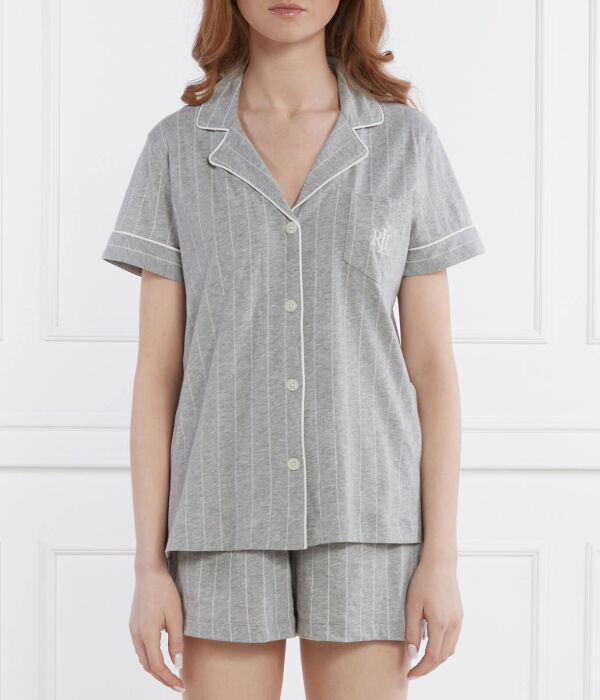 Пижама женская Lauren Ralph Lauren хлопковая с монограммой, серый
Пижама женская Lauren Ralph Lauren хлопковая с монограммой, серый