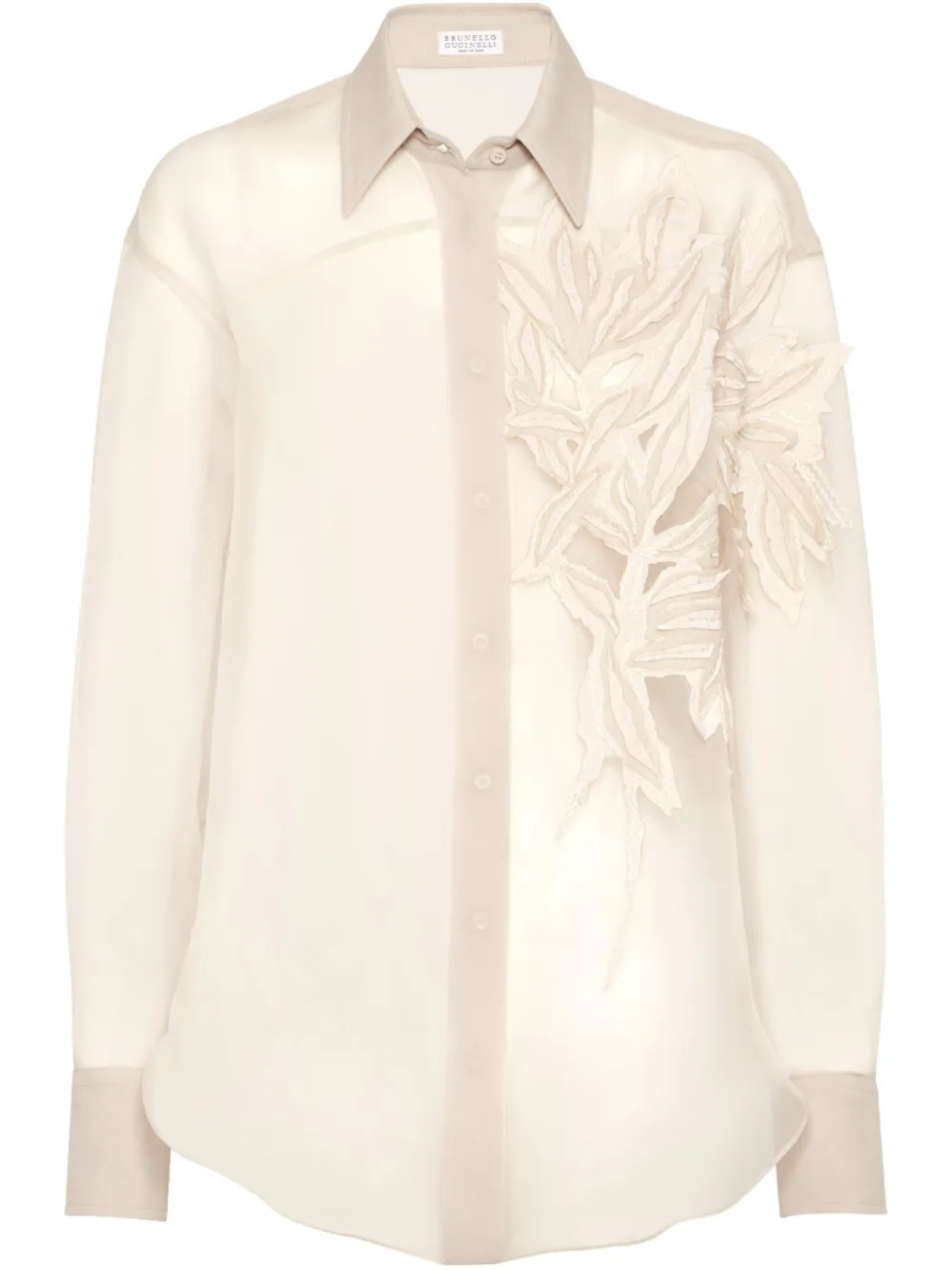 Рубашка Brunello Cucinelli Herbarium, нейтральный 
Рубашка Brunello Cucinelli Herbarium, нейтральный