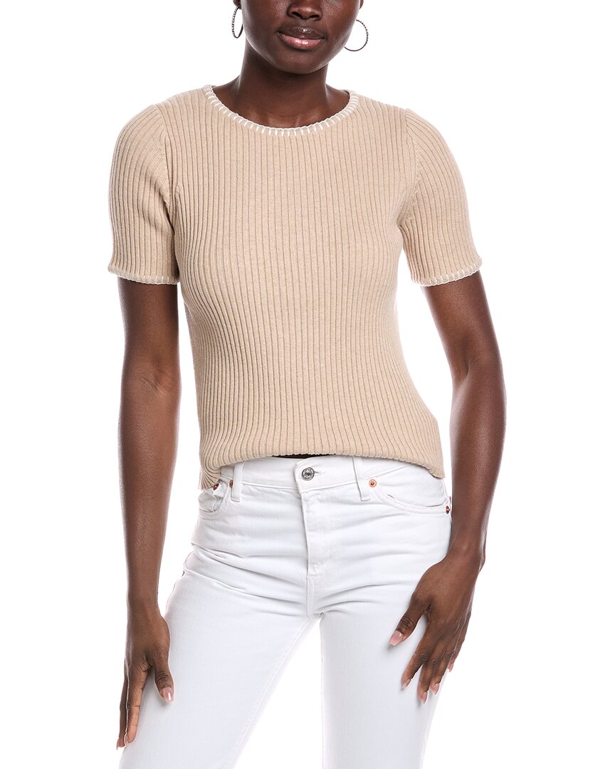 Футболка из ребристой кашемировой смеси NAADAM, бежевый
Футболка из ребристой кашемировой смеси NAADAM, бежевый