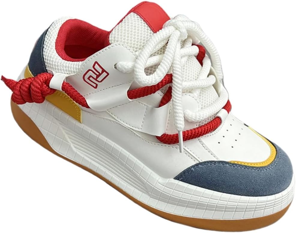 Мужские кроссовки с толстой подошвой - дышащие, противоскользящие, с амортизирующей стелькой, легкие и удобные, подходят для улицы и повседневной носки Fmshi, белый/желтый
Мужские кроссовки с толстой подошвой - дышащие, противоскользящие, с амортизирующей стелькой, легкие и удобные, подходят для улицы и повседневной носки Fmshi, белый/желтый