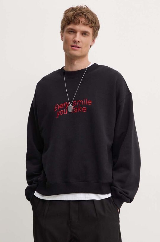 Хлопковая толстовка Msgm, черный
Хлопковая толстовка Msgm, черный