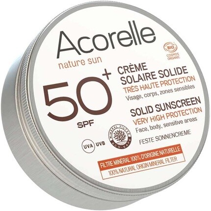 Твердый солнцезащитный крем SPF50+ 30г Acorelle
Твердый солнцезащитный крем SPF50+ 30г Acorelle