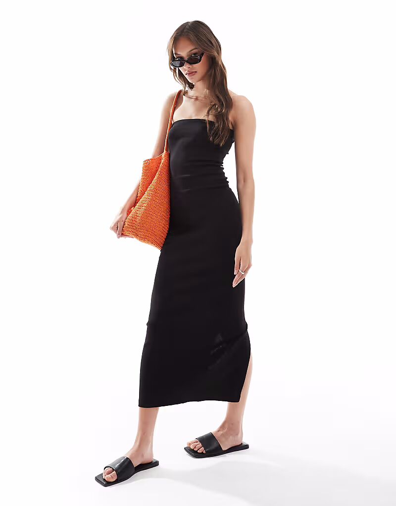 Платье-бандо миди из хлопкового джерси Brave Soul черного цвета
Платье-бандо миди из хлопкового джерси Brave Soul черного цвета