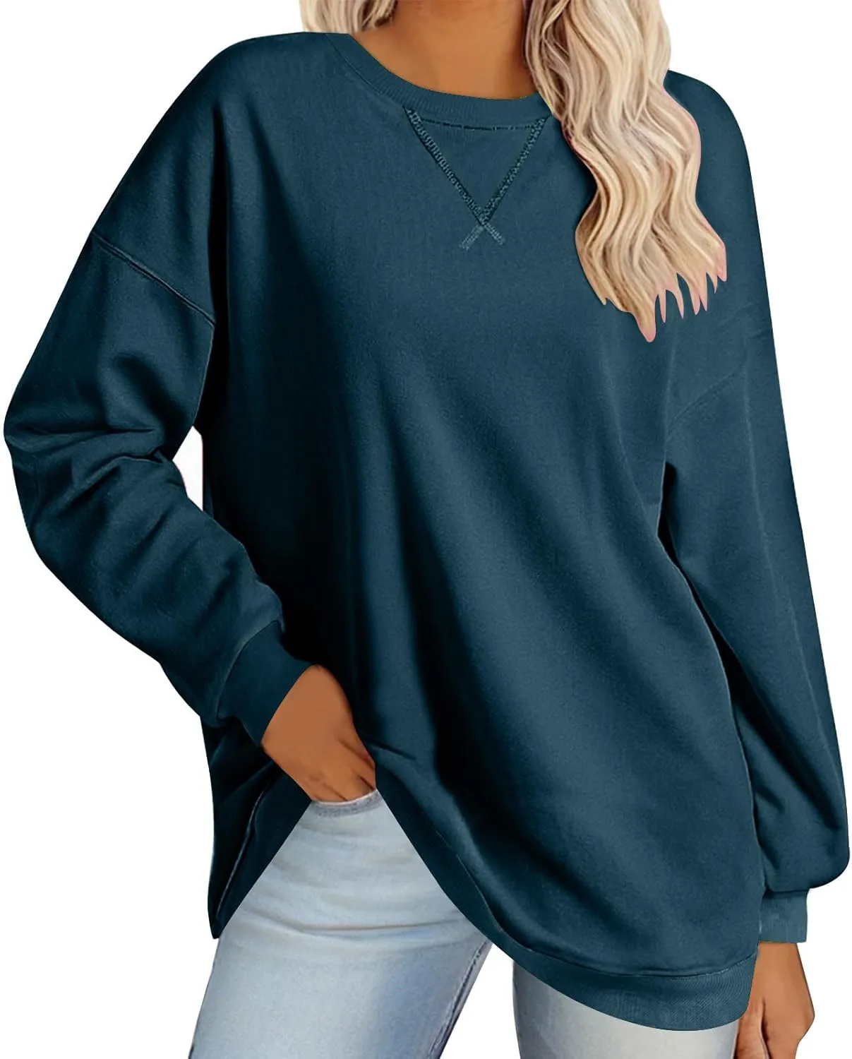 Оверсайз свитшот для женщин, лонгслив, свободный крой
Оверсайз свитшот для женщин, лонгслив, свободный крой
