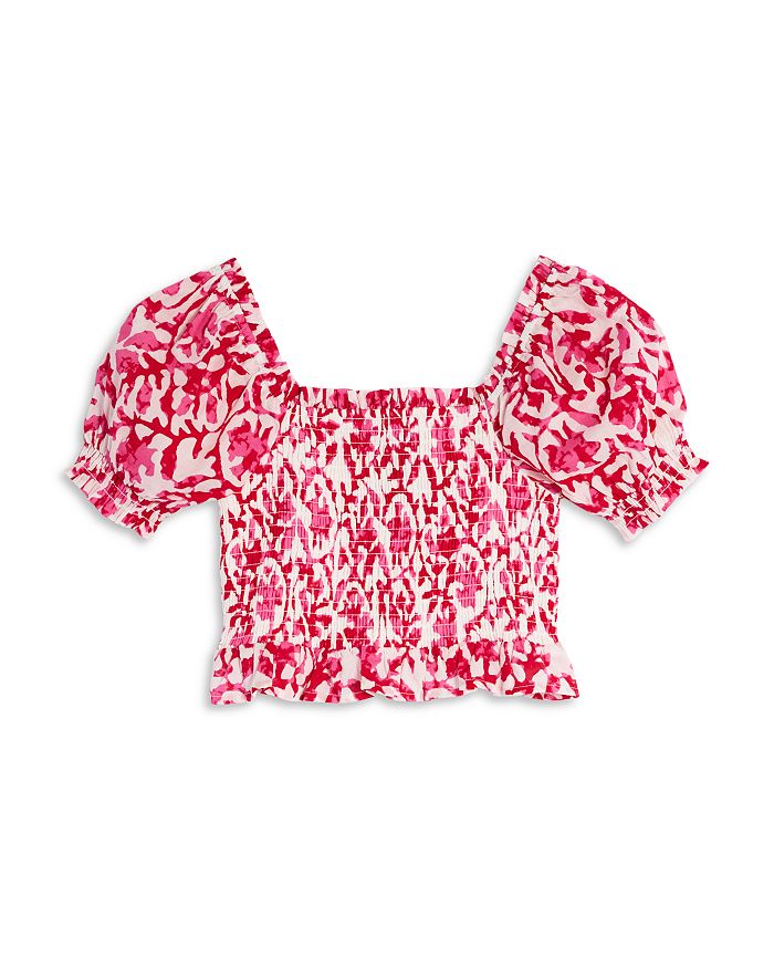 Топ с принтом и сборками для девочек - Little Kid, Big Kid AQUA, розовый 
Топ с принтом и сборками для девочек - Little Kid, Big Kid AQUA, розовый