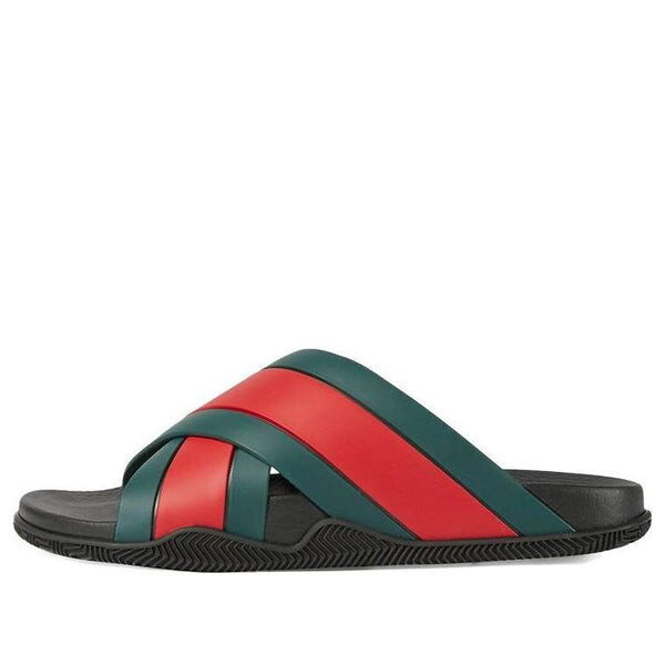 Сандалии rubber slide 'green red' Gucci, черный
Сандалии rubber slide 'green red' Gucci, черный