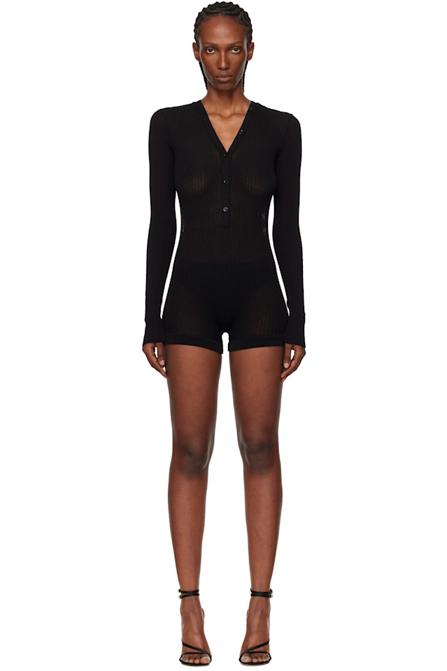 Вязаные хлопковые боди Mugler, черный
Вязаные хлопковые боди Mugler, черный