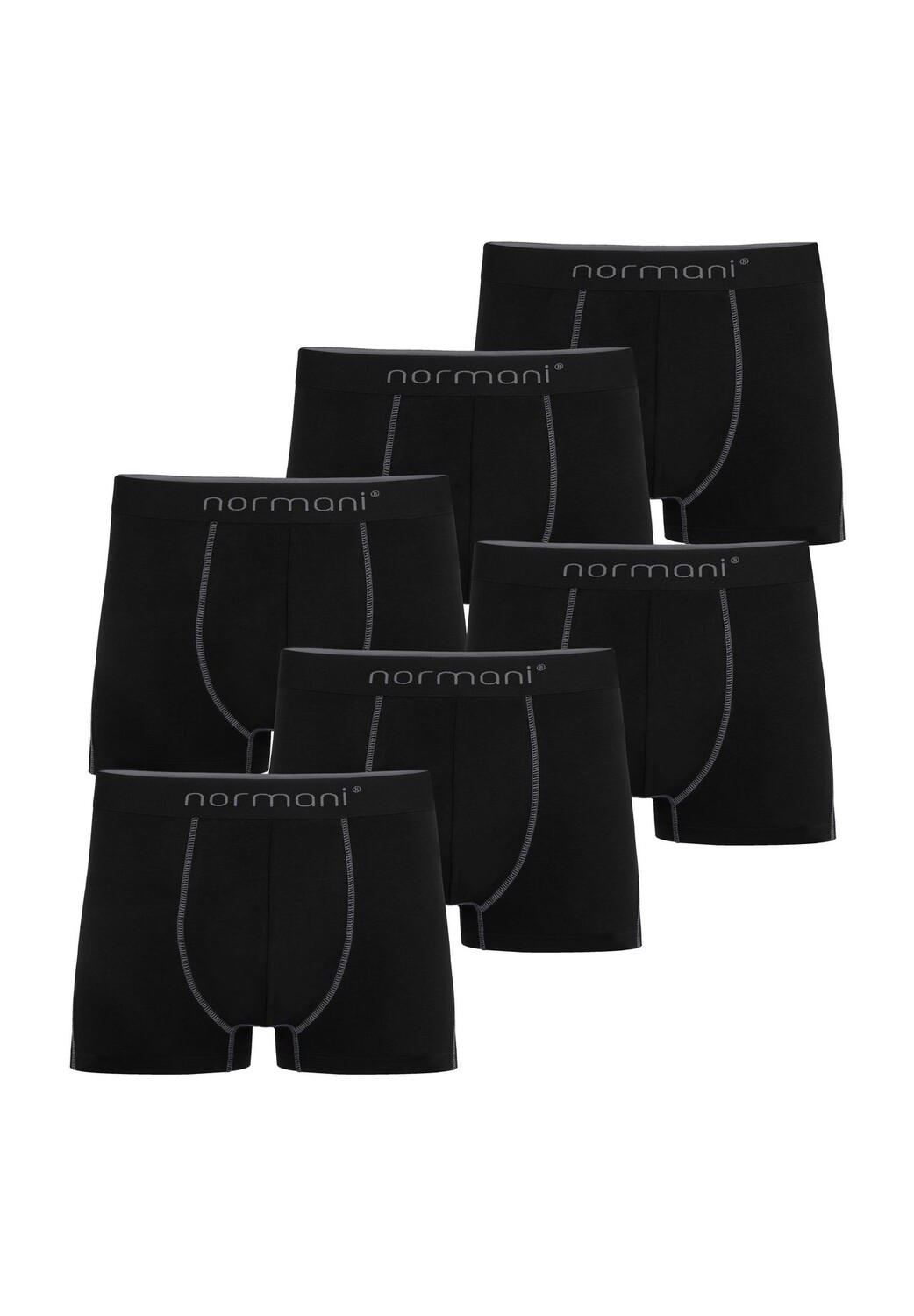 6 мужских хлопковых боксеров normani, серый
6 мужских хлопковых боксеров normani, серый