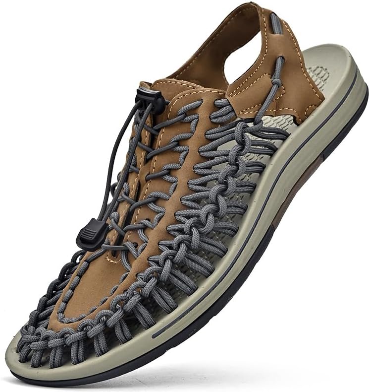 Мужские спортивные сандалии из веревки, рыбацкая обувь, мужские ручные плетеные туфли, удобные и легкие пляжные сандалии из шнура Proptmina, серый
Мужские спортивные сандалии из веревки, рыбацкая обувь, мужские ручные плетеные туфли, удобные и легкие пляжные сандалии из шнура Proptmina, серый