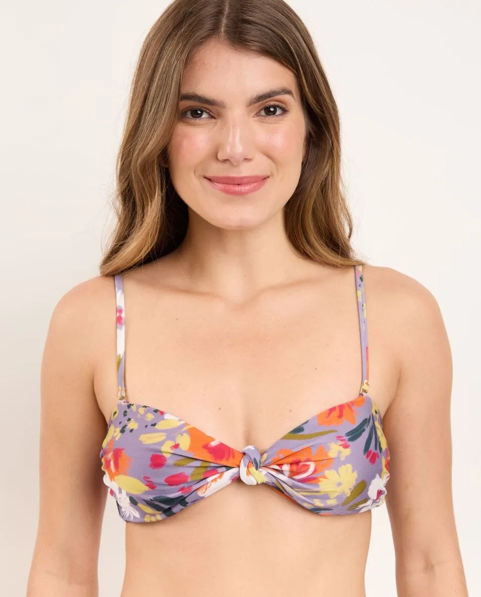 Верх бикини-бандо с принтом и подкладкой Río de Sol, пурпурный
Верх бикини-бандо с принтом и подкладкой Río de Sol, пурпурный