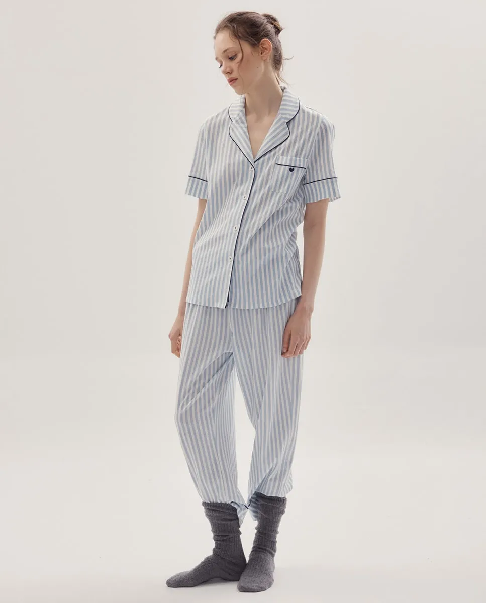 Пижама миди с карманом Sfera, синий
Пижама миди с карманом Sfera, синий