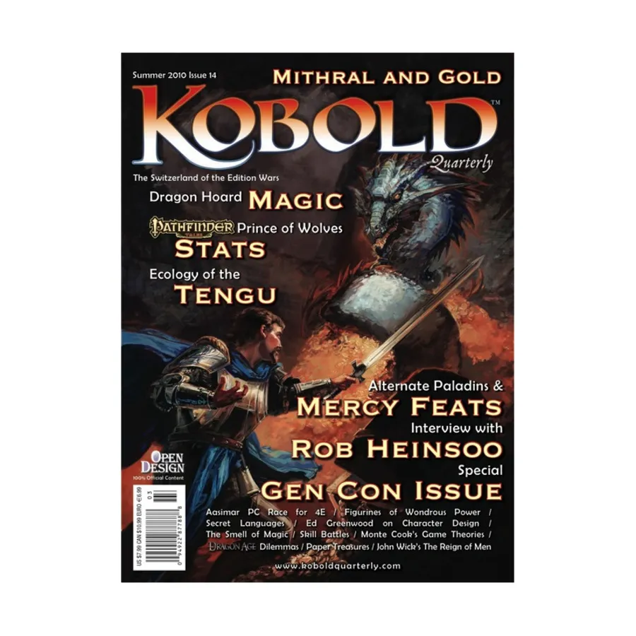 Журнал #14 "Gen Con Issue, Ecology of the Tengu, Treasure Trove", Kobold Quarterly
Журнал #14 "Gen Con Issue, Ecology of the Tengu, Treasure Trove", Kobold Quarterly