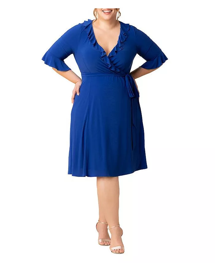 Платье-халат миди Barcelona больших размеров Kiyonna, синий
Платье-халат миди Barcelona больших размеров Kiyonna, синий