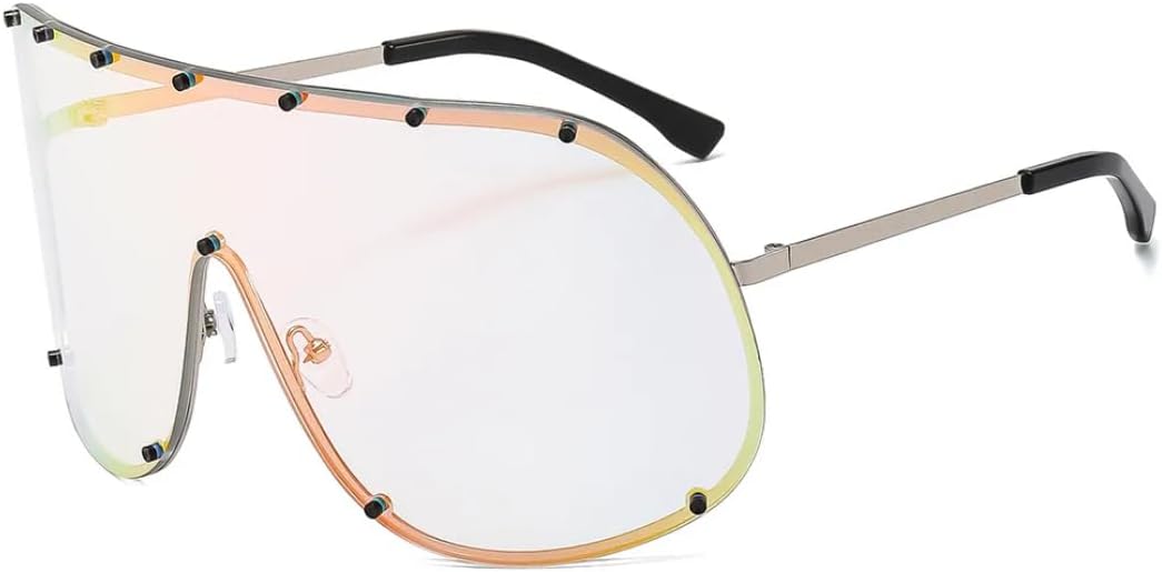 Большие цельные солнцезащитные очки для женщин и мужчин в винтажном панк-стиле с металлическими заклепками, популярные, с защитой от УФ-излучения UV400 HHZZYVY, Mirror Red
Большие цельные солнцезащитные очки для женщин и мужчин в винтажном панк-стиле с металлическими заклепками, популярные, с защитой от УФ-излучения UV400 HHZZYVY, Mirror Red