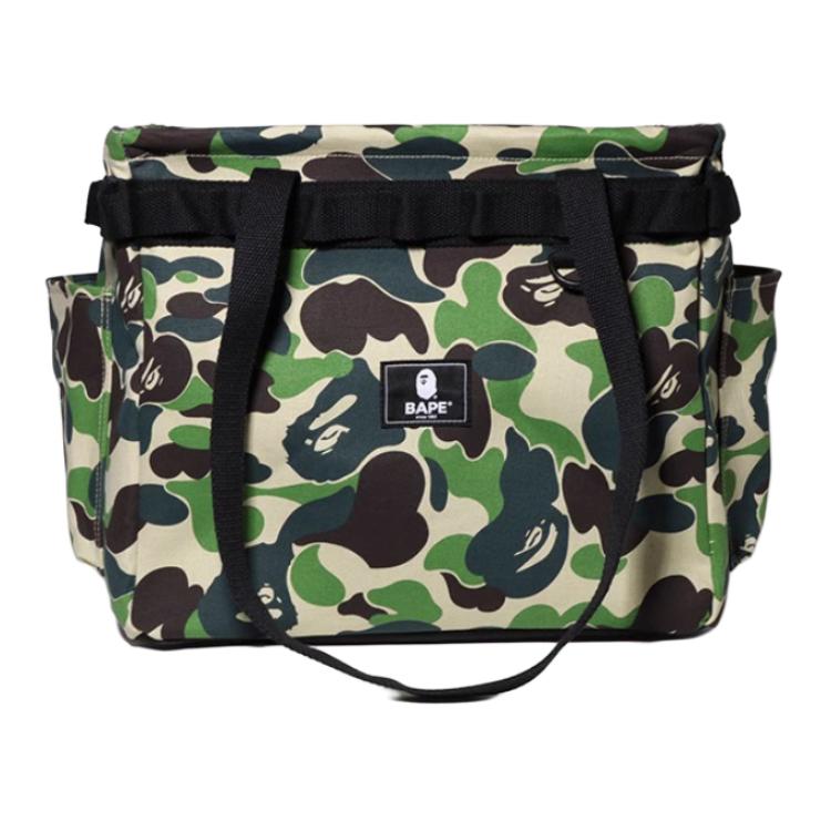A BATHING APE Хлопковая сумка женская камуфляжная, Camouflage 
A BATHING APE Хлопковая сумка женская камуфляжная, Camouflage