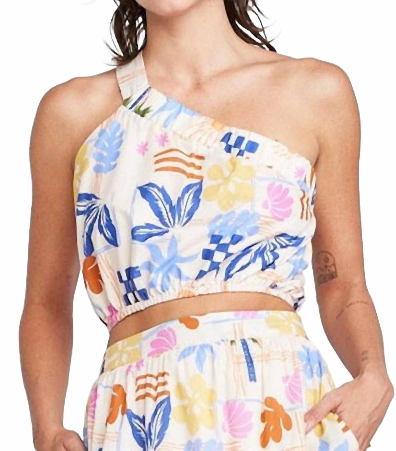 Женский кремовый топ с одной бретелью Self Contrast 
Женский кремовый топ с одной бретелью Self Contrast