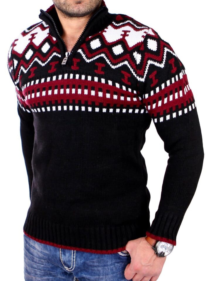 Пуловер RESLAD Strickpullover Troyer Norweger, цвет schwarz-rot
Пуловер RESLAD Strickpullover Troyer Norweger, цвет schwarz-rot