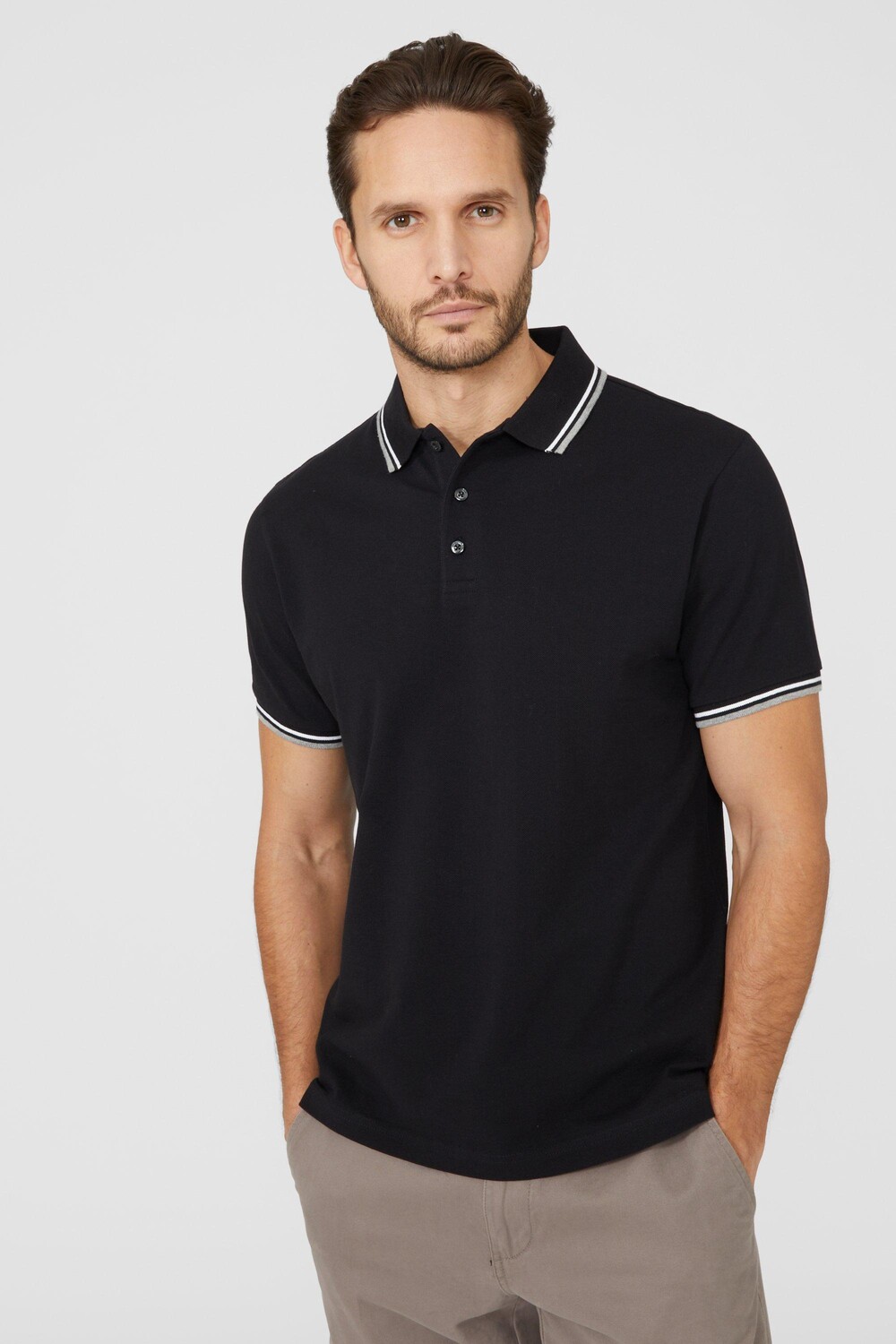 Поло из пике с кончиками Debenhams, черный
Поло из пике с кончиками Debenhams, черный