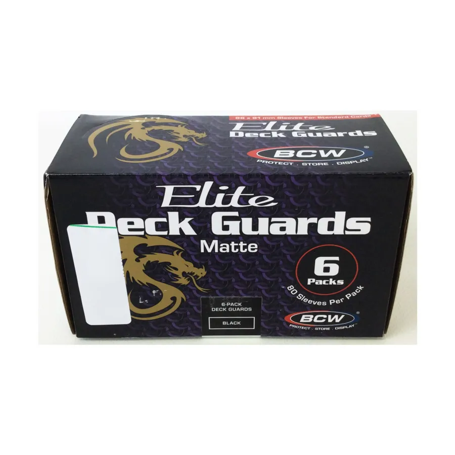 Elite Matte Card Sleeves — черный (6 упаковок по 80 шт.), Card Sleeves (BCW Supplies)
Elite Matte Card Sleeves — черный (6 упаковок по 80 шт.), Card Sleeves (BCW Supplies)